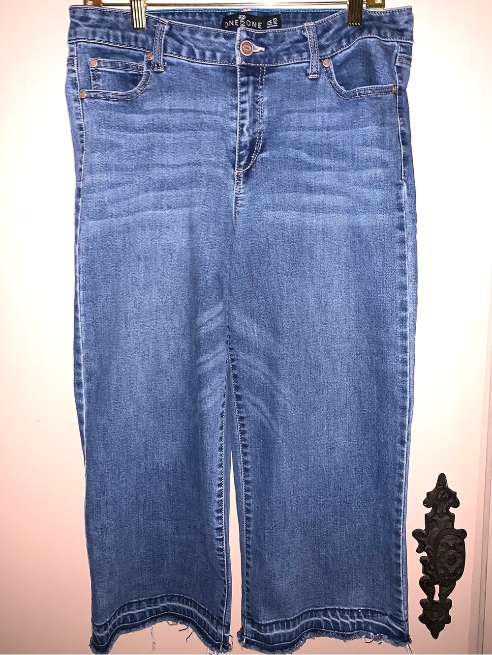 ONE 5 ONE Blue Women’s Wide-Leg Cropped Jeans